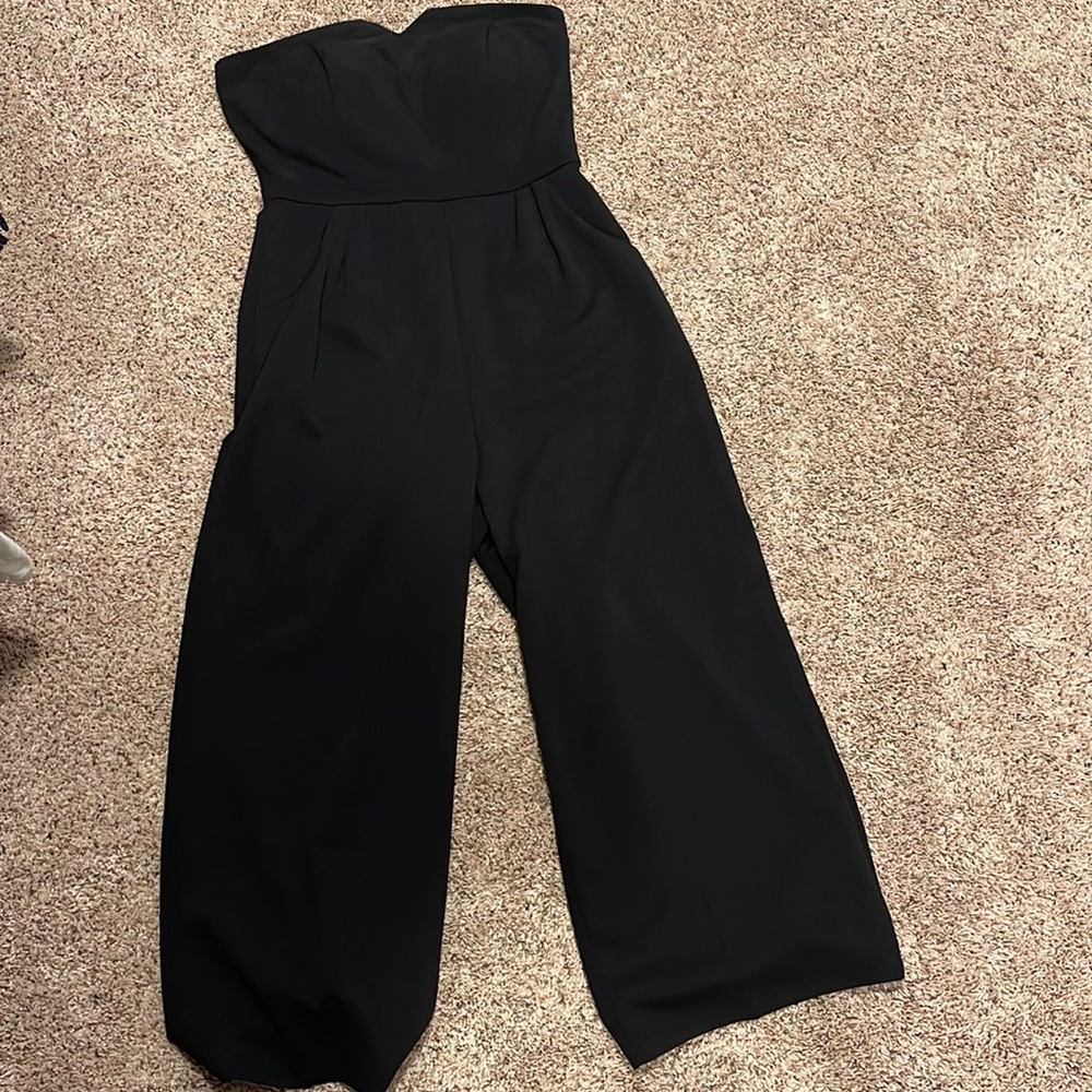 Wide leg, black jumpsuit. Worn once